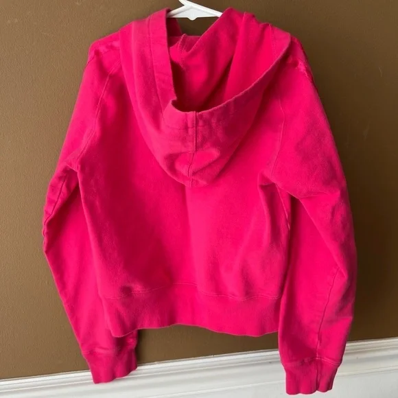 Ralph Lauren Girls Pink Fleece Hoodie Sweatshirt Full Zip Size L Barbiecore - Picture 3 of 3
